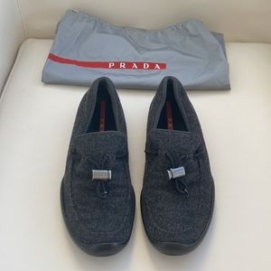 Prada Sport Loafers Charcoal Grey Wool size EUR39 US9